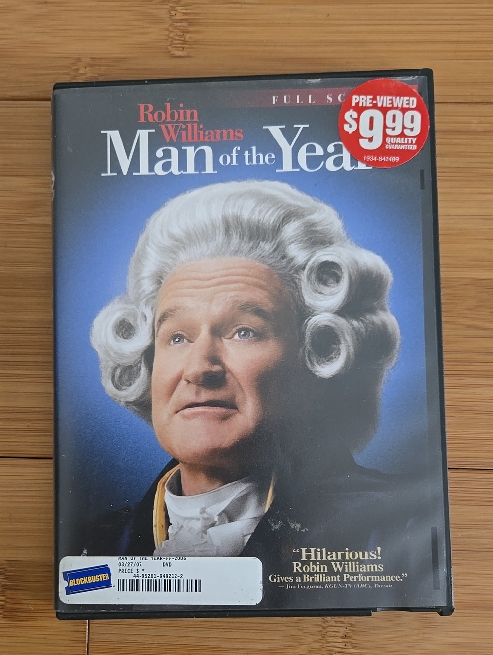 Man of the Year (Robin Williams) DVD